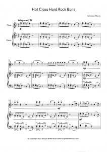 Hot Cross Hard Rock Buns (Flute and Piano)