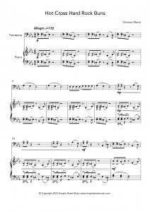 Hot Cross Hard Rock Buns (Trombone and Piano)