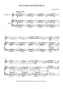 Hot Cross Hard Rock Buns (Trumpet and Piano)