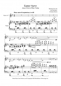 Easter Hymn (Jesus Christ is Risen Today) (French Horn and Piano)